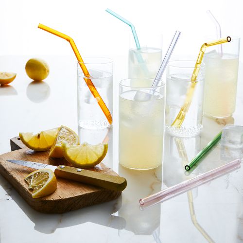 Colored glass straws